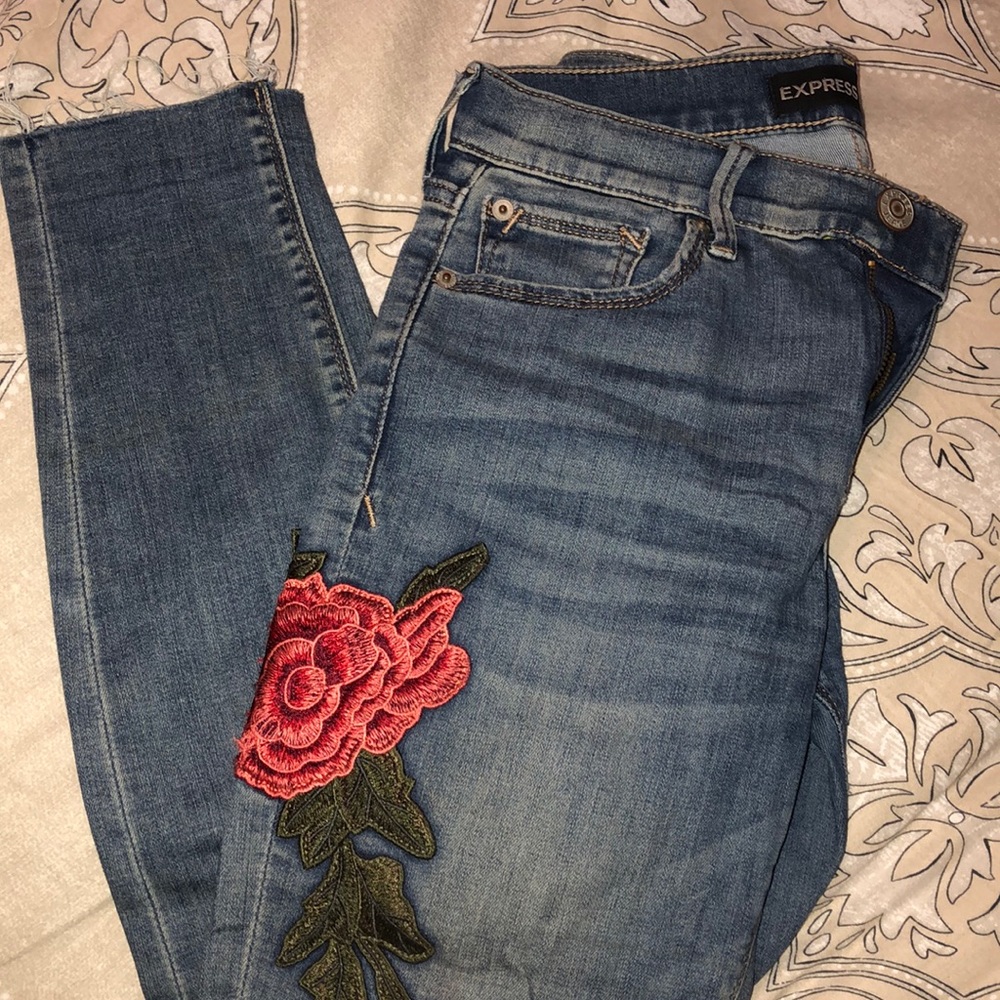 Express ankle skinny jeans